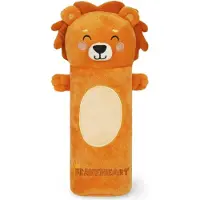 Legami Federmäppchen Plüsch Lion, 24.5 x 14 x 8 cm, Polyester, Weiches Federmäppchen, Polyester, Orange, Abbildung, Reißverschluss, Kind