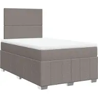 Syfax Boxspringbett mit Matratze Taupe 120x190 cm Stoff