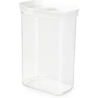 EMSA Optima Schüttdose 2,2 Liter, rechteckig, Schiebedeckel, ideal zum Portionieren, 100% sicher/ hygienisch/ platzeffizient, Frischedichtung, transparentes Design, N1142400