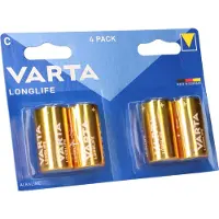 Varta Longlife C, Einwegbatterie, C, Alkali, 1,5 V, 2 Stück(e), 50 mm