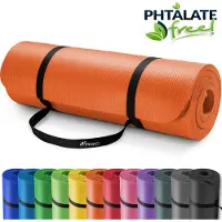 Tresko Yogamatte Fitnessmatte Gymnastikmatte Pilates 190x100x1,5cm Orange