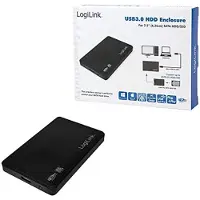 Logilink UA0256, HDD-Gehäuse, 2.5", SATA, Serial ATA II, Serial ATA III, 5 Gbit/s, USB Anschluss, Schwarz