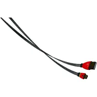 Gioteck XC-1, 3 m, USB A, Mini-USB B, USB 2.0, Männlich/Männlich, Schwarz, Rot