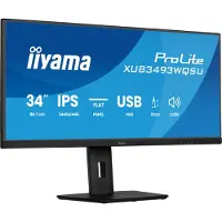 Iiyama ProLite XUB3493WQSU-B6, 86,4 cm (34"), 3440 x 1440 Pixel, UltraWide Quad HD, LED, 1 ms, Schwarz