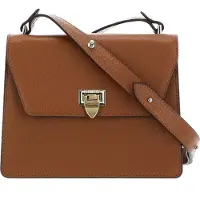 Decadent Leder Umhängetasche Abendtasche Nadia Crossover Cognac braun