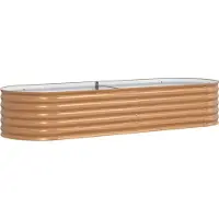 vidaXL "WINTER SALE"Hochbeet - Blumenkasten - Pflanzkorb - Braun 240 x 80 x 44 cm Stahl - Beete Einfacher Aufbau NEU9300801