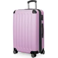 Hauptstadtkoffer Spree - Trolley 65cm mit Erweiterung, Hardshell Suitcase, Check-In Reisekoffer Gepäck 20 kg 4 Rollen, Hartschalen-Koffer TSA, 74L,Flieder