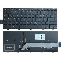 T-ProTek DEUTSCHE-Tastatur mit Schwarz Rahmen,Beleuchtung komp. für Dell Inspiron 14 5445