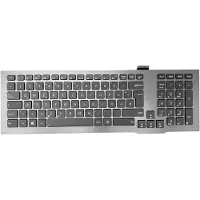 T-ProTek DE Grau Tastatur Keyboard mit Beleuchtung, Rahmen kompatibel für P/N: 0KNB0-9414CZ00