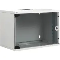 Digitus Netzwerk-Schrank 19 zoll 12 HE - unmontiert - Wandmontage - 400 mm Tiefe - Traglast 60 kg - Glastür - Grau