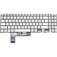 T-ProTek DEUTSCHE - Tastatur Silber mit Beleuchtung kompatibel für Asus ZenBook 15 UX533FD-A8107T