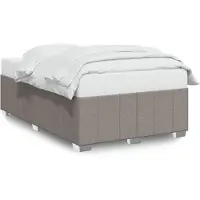 Syfax Bettgestell ohne Matratze Taupe 120x190 cm Stoff