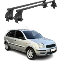 Menabo Dachträger Grundtäger für Ford Fusion 2002-2012 50kg Stahl Schwarz 2 tlg