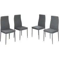 Vicco Esszimmerstuhl Grand Grau 42.5 x 48 cm 4er Set, Model 40741