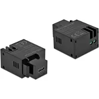 DeLOCK Keystone Modul mit USB Type-C Ladebuchse 2,1 A schwarz, Flach, Schwarz, USB C, Terminal, Weiblich, Weiblich