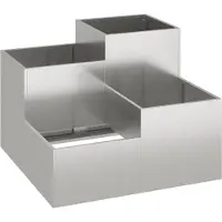 Syfax Gartenblumentopf Silber 80 x 80 x 60 cm Edelstahl