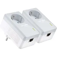 TP-LINK AV500 Nano Powerlineadapter Starterkit mit Frontsteckdose (TL-PA4010PKIT)