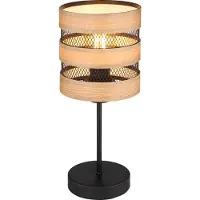 Globo Lighting Tischleuchte Metall schwarz matt, 1x E27