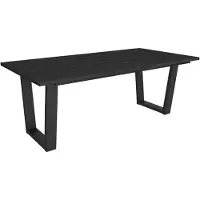 Skraut Home Esszimmertisch, 194x90x74cm, Für 10 Gäste, Stubentisch, Schwarz
