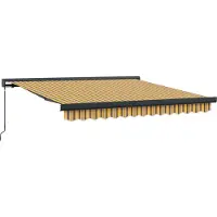 Syfax Einziehbare Markise Mehrfarbig 300 x 250 cm Stoff und Metall