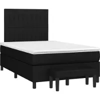 Syfax Boxspringbett mit Matratze Schwarz 120x190 cm Stoff