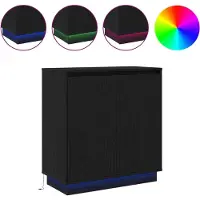 Syfax Sideboard Schwarz Eichen-Optik 71 x 34,5 x 75 cm Holzwerkstoff