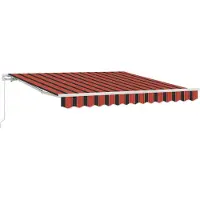 Syfax Einziehbare Markise Orange und Braun 350 x 250 cm