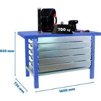 Simon Rack SIMONWORK BT6L PRO METAL 5BOX 1800 BLAU Werkbank mit Parafuses