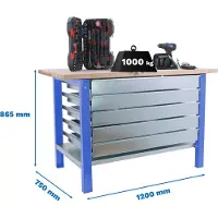 Simonwork (bancos De Trabajo) Bt6 Pro 5box Metallregal 865x1200x750 Mm
