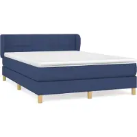 Syfax Boxspringbett mit Matratze Blau 140x200 cm Stoff