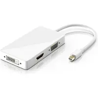 CSL 3in1 Mini DisplayPort zu HDMI, DVI, VGA Adapter Konverter, miniDP 1.2 4k 3840x2160 UHD 2160p, 0,15m