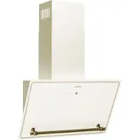 Klarstein Victoria Dunstabzugshaube - 60 cm Abzugshaube Küche, 400 m³/h Luftstrom, A++ , Touch-Bedienfeld, LED-Dunstabzugshaube, Leise 52 dB, Creme & Gold