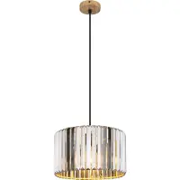 Nowa Hängeleuchte Metall holzoptik, 1x E27