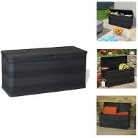 vidaXL Gartenbox Schwarz 117×45×56 cm - Gartenboxen