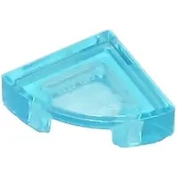 LEGO 1x1 Fliesen Rundecke 25269 - 100 Stück Trans - Hellblau