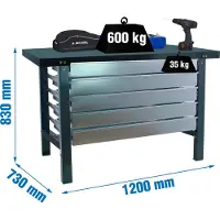 Simonwork (bancos De Trabajo) Bt6 5box Werkbank 830x1200x730 Mm