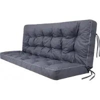 Stanis³aw Jurga Pillowprim "Pola" Sitzpolster für Hollywoodschaukel – 120x110cm – wetterfest & bequem, navy blau