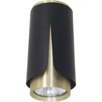 Milagro Blumen-Deckenstrahler Schwarz-Gold 8W GU10