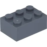 LEGO 2x3 Stein 3002 - 100 Stück Dunkles bläuliches Grau