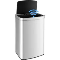 Coast Automatischer 50L Mülleimer mit sanft schließendem Deckel, Aktivkohle-Baumwollboxen, Infrarotsensor