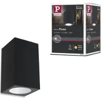 Paulmann Flame Außenwandleuchte Anthrazit - , Flame, Schwarz, Metall, Modern