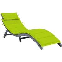 Prolenta Maison Exclusive - Sonnenliege mit Auflage Grau Massivholz Akazie