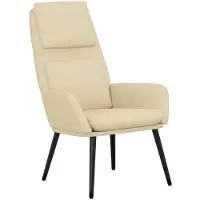 Syfax Relaxsessel Creme Stoff, dick gepolstert, Metallrahmen, 70x77x98 cm
