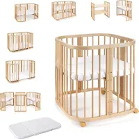 Waldin 7-in-1 Kinderbett mit Naturmatratze