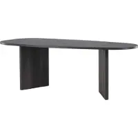 Furnlux Classic FURNLUX Esstisch Gronvik Schwarz 100cm / Hauptfarbe: Schwarz / Abmessungen: 100 x 220 x 75 cm