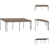 vidaXL Wand-Pavillon 6x3x2,5 m Taupe - Pavillons & Partyzelte