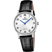 Festina Swiss Damen Leder Armbanduhr schwarz D2UF20013/5