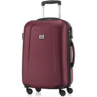 Hauptstadtkoffer - Wedding - Handgepäck Hartschalen-Koffer Trolley Rollkoffer Reisekoffer 4 Doppelrollen, Kabinenkoffer TSA, 55cm, 42 Liter,Dunkelrot