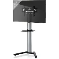 VCM TV Standfuß mit Zwischenboden 26-70 Zoll | VESA bis max. 600x400 | | Fernseh Ständer aus Alu | TV Ständer Maße ca. H. 174 x B. 90 x T. 72 cm | Fernsehstand Stadino Maxi
