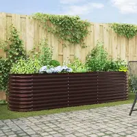 Prolenta Maison Exclusive - Hochbeet Braun 320 x 80 x 81 cm Stahl